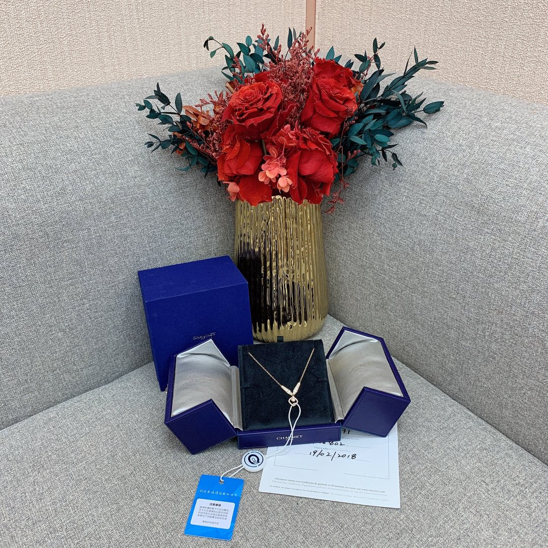 Chaumet Josephine Collection Heron Feather Tiara 18K Rose Gold Diamond Necklace, 2018 Full Set Available, Hq230311