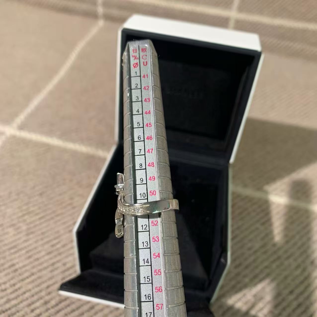 Chanel Lorenz Bäumer High Jewelry Comet Collection 18K White Gold Full Diamond Ring, Size 51, Exquisitely Available