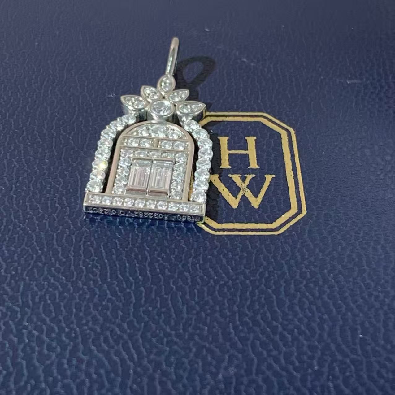 Harry Winston Winston Gates Platinum Full Diamond Pendant, 2025, Full Set Available Now