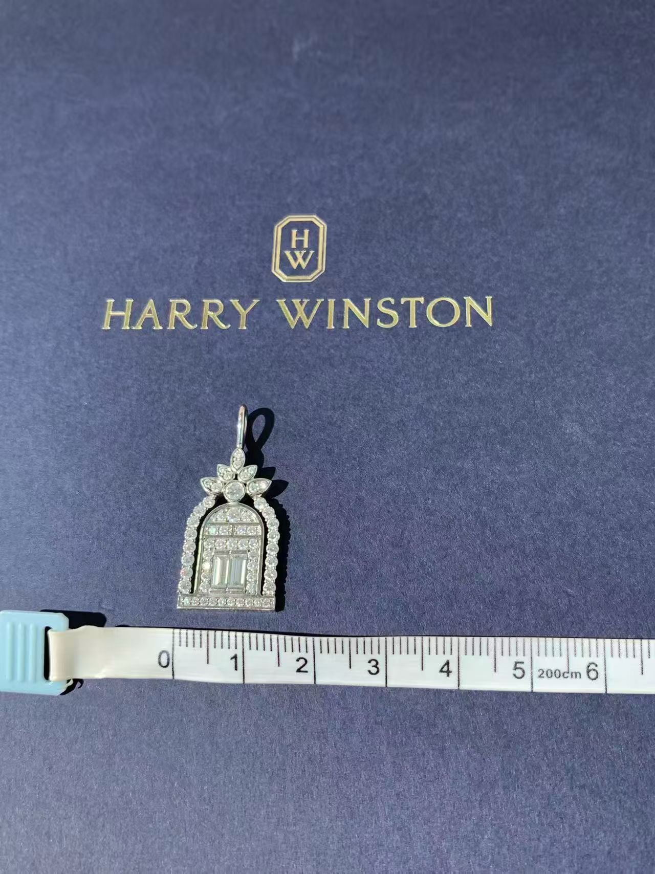 Harry Winston Winston Gates Platinum Full Diamond Pendant, 2025, Full Set Available Now