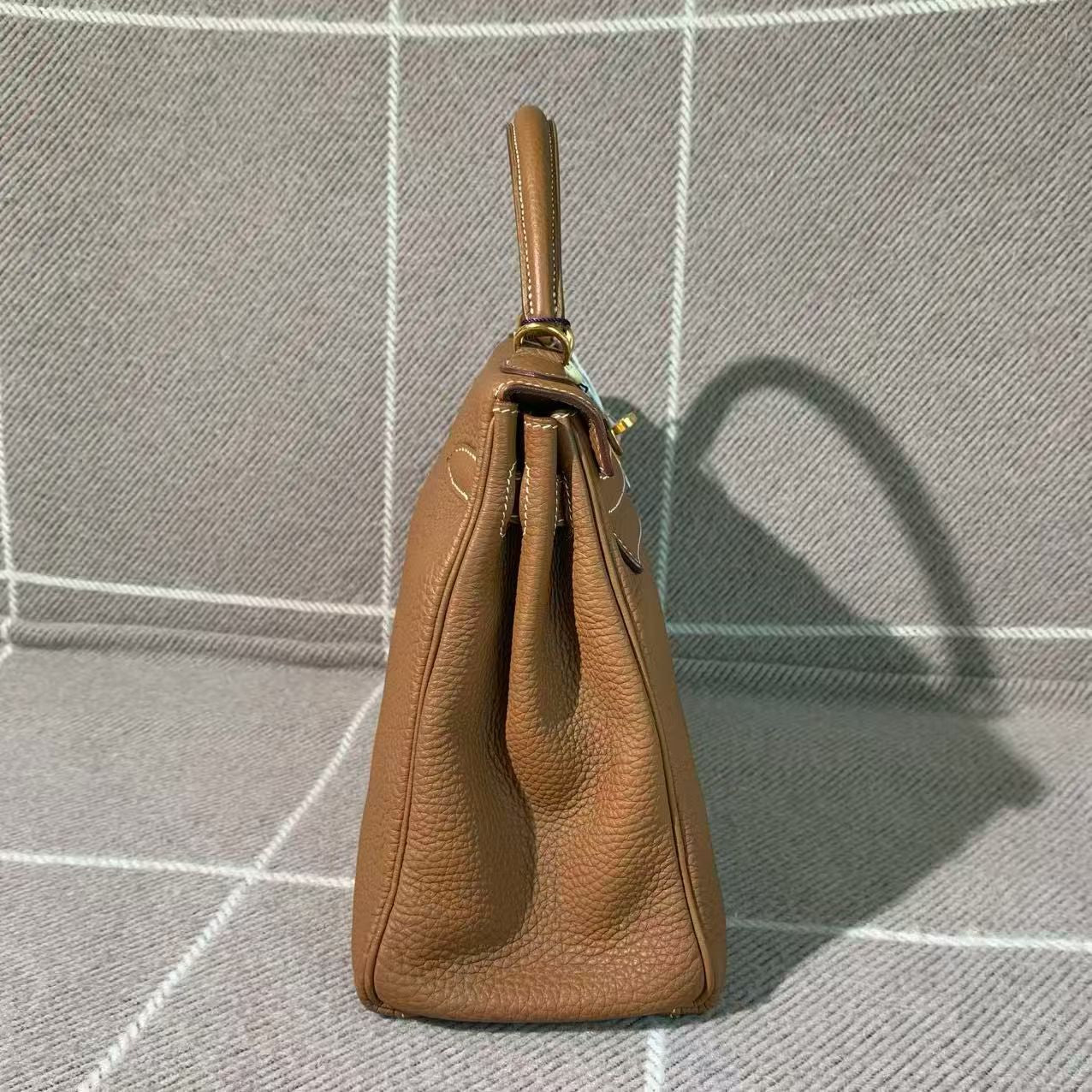 ✦ 爱马仕 Hermès Kelly 32 金棕色 Togo皮 金扣 Q刻 (绝美金金组合/经典之最)