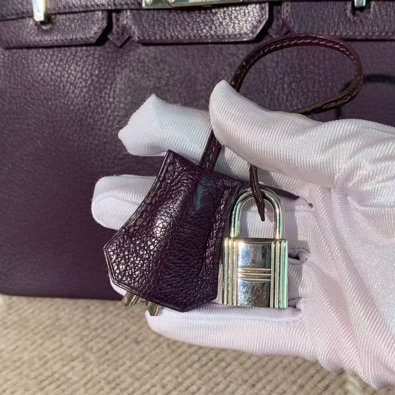 ✦ Hermès Birkin 25 Anemone Purple Goatskin Leather with Silver Buckle (Extra Fine Condition/Rare Goatskin)