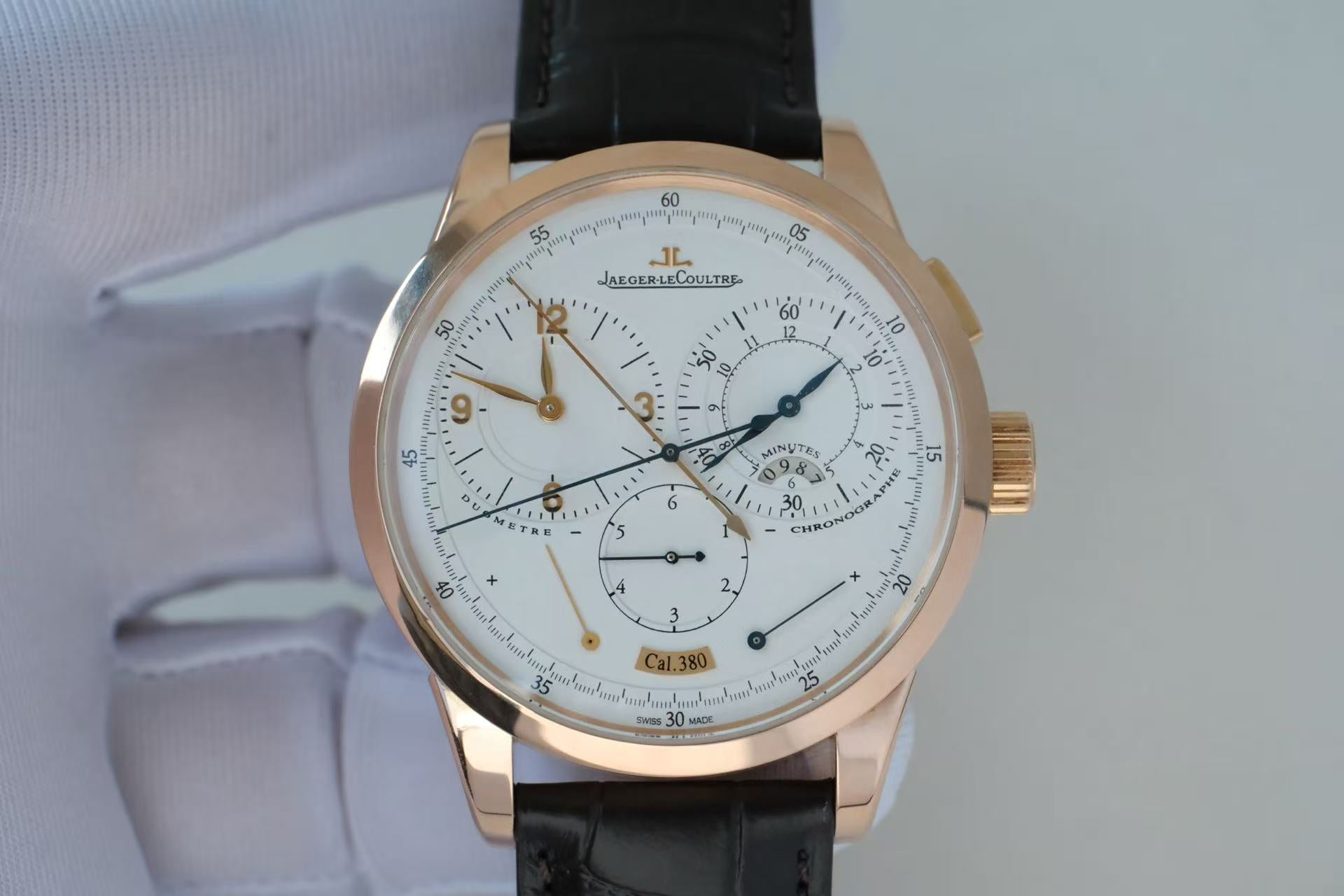 ✦ 积家 Jaeger-LeCoultre 双翼系列 42毫米 18K玫瑰金 手动机械腕表