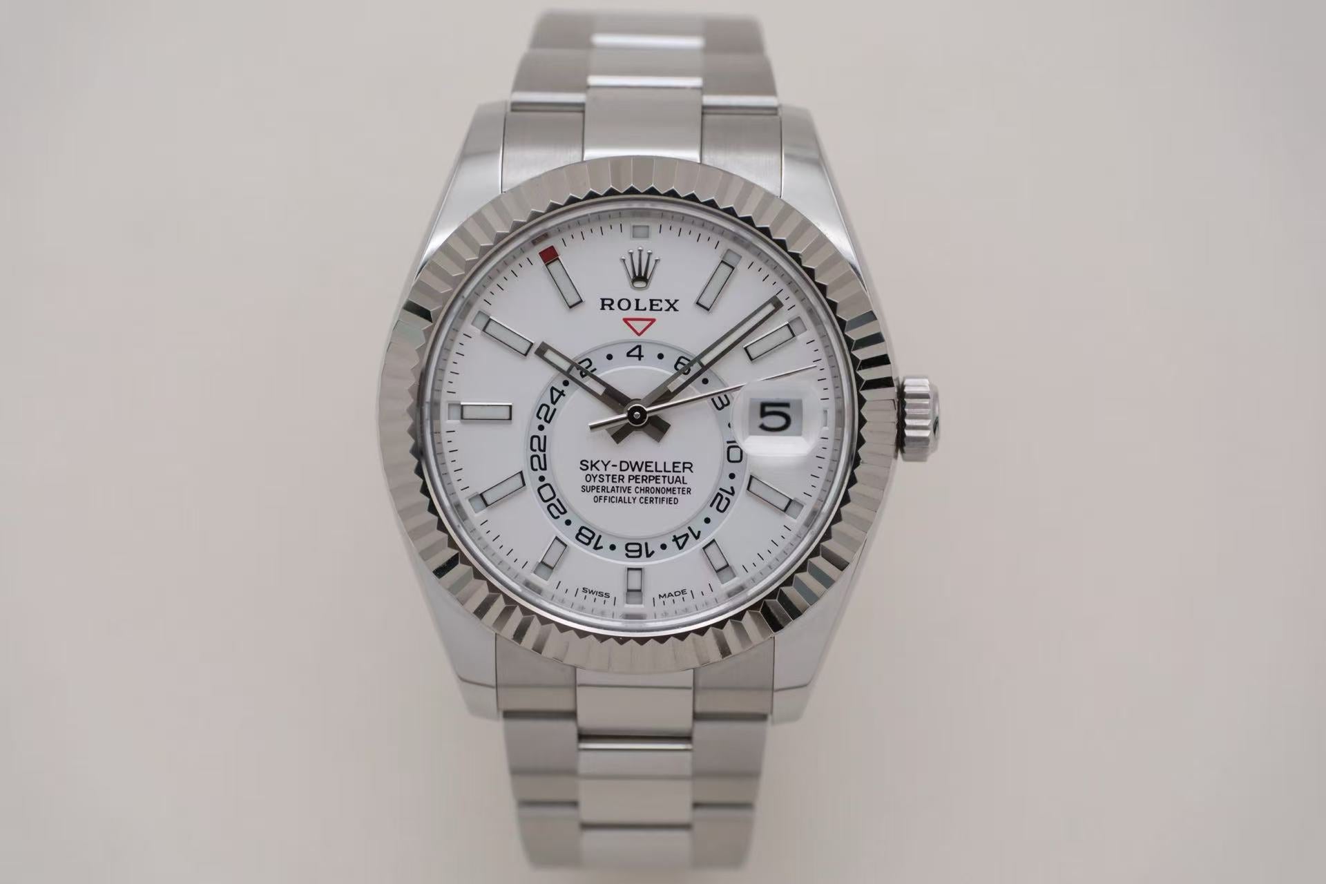 劳力士 Rolex 纵航者型 Sky-Dweller 326934-0001 白盘 精钢 自动机械 42mm