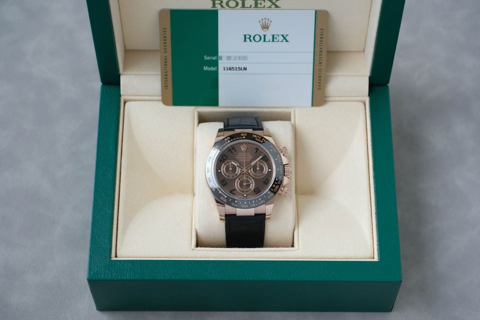 ✦ 劳力士 Rolex 宇宙计型迪通拿 40毫米 18K玫瑰金 巧克力盘 116515ln