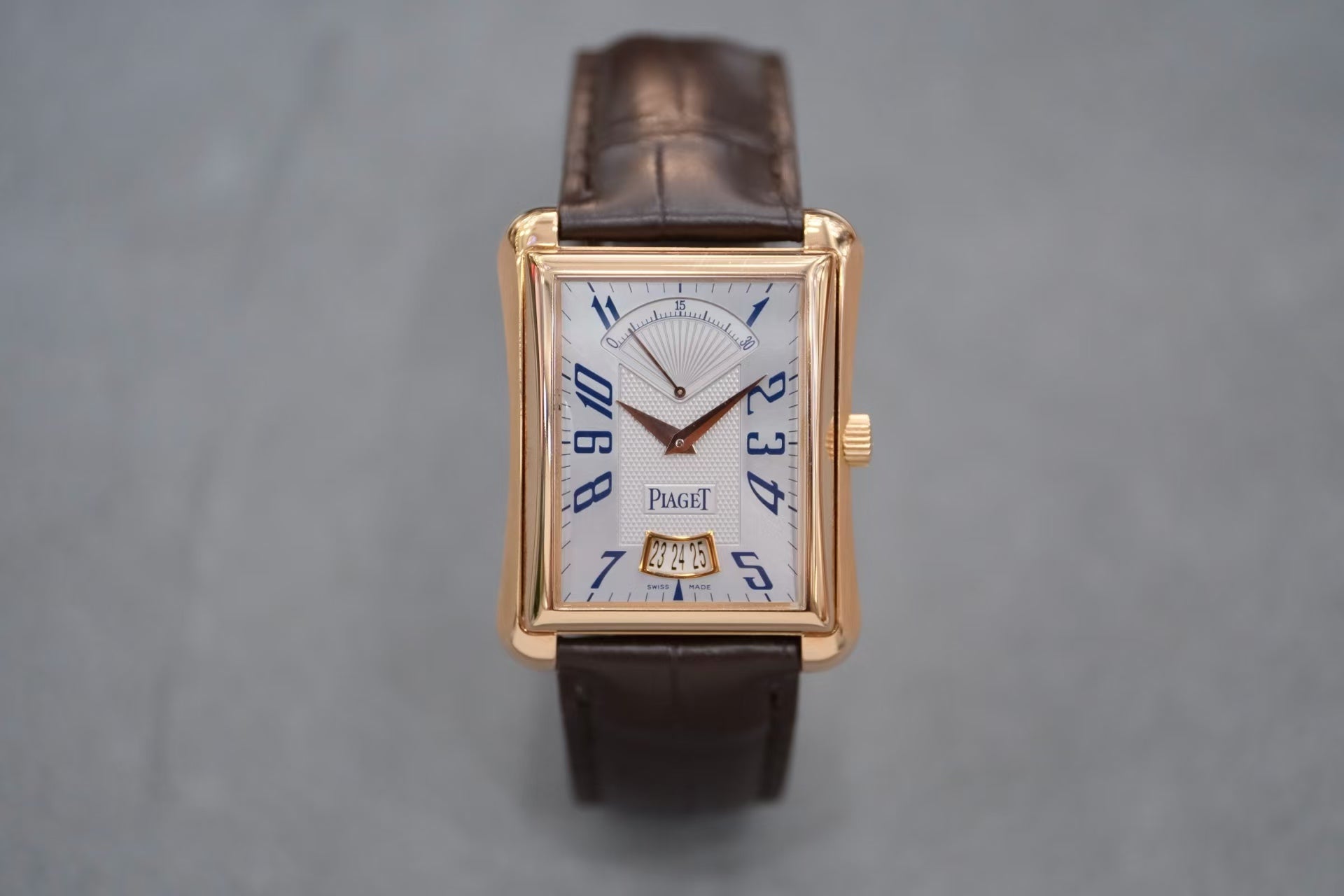 ✦ Piaget Black Strap Series 18K Rose Gold GOA28071 30-Second Flyback Function Watch