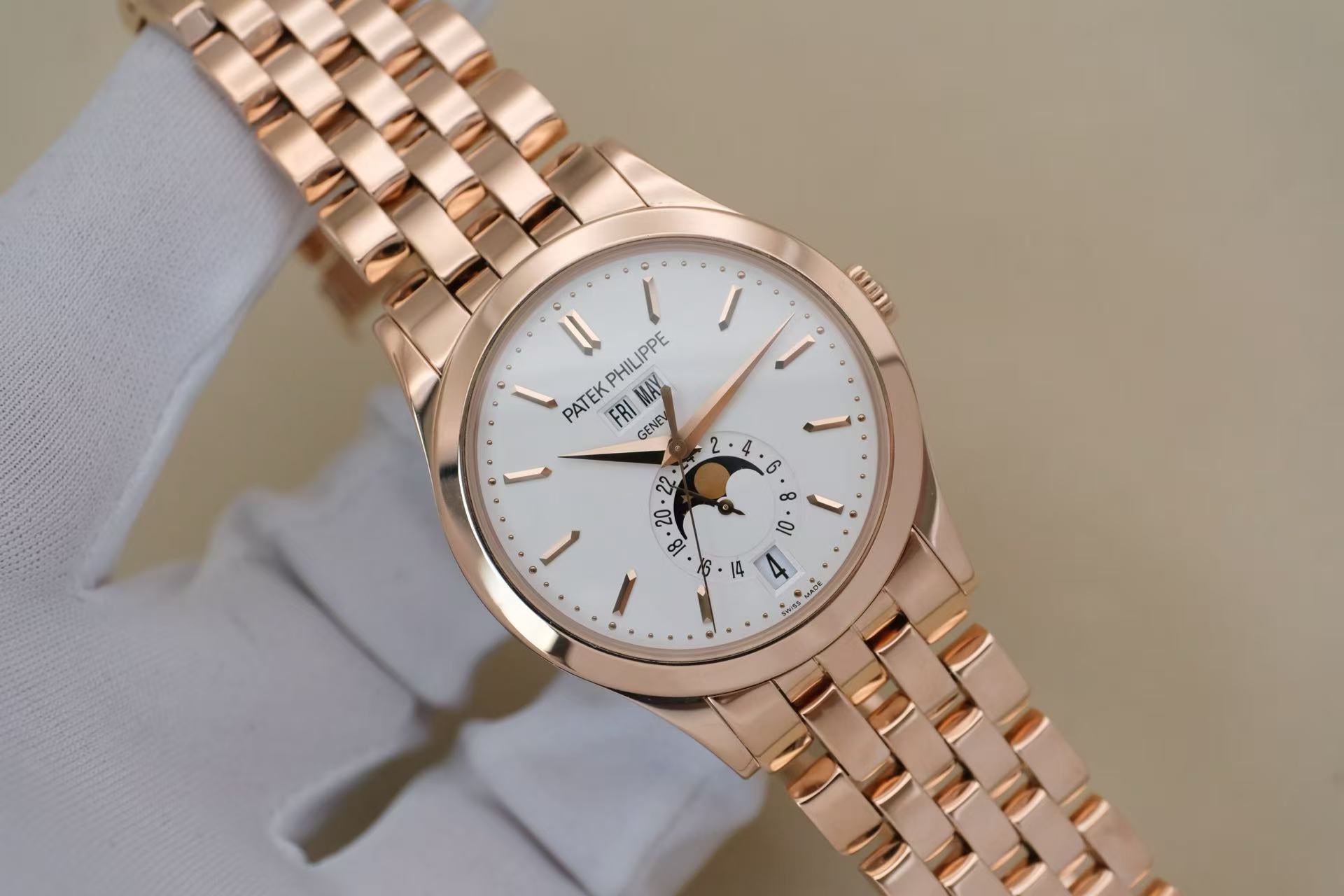 ✦ Patek Philippe Complications 38.5mm 18K Rose Gold Annual Calendar Watch 5396/1R-010