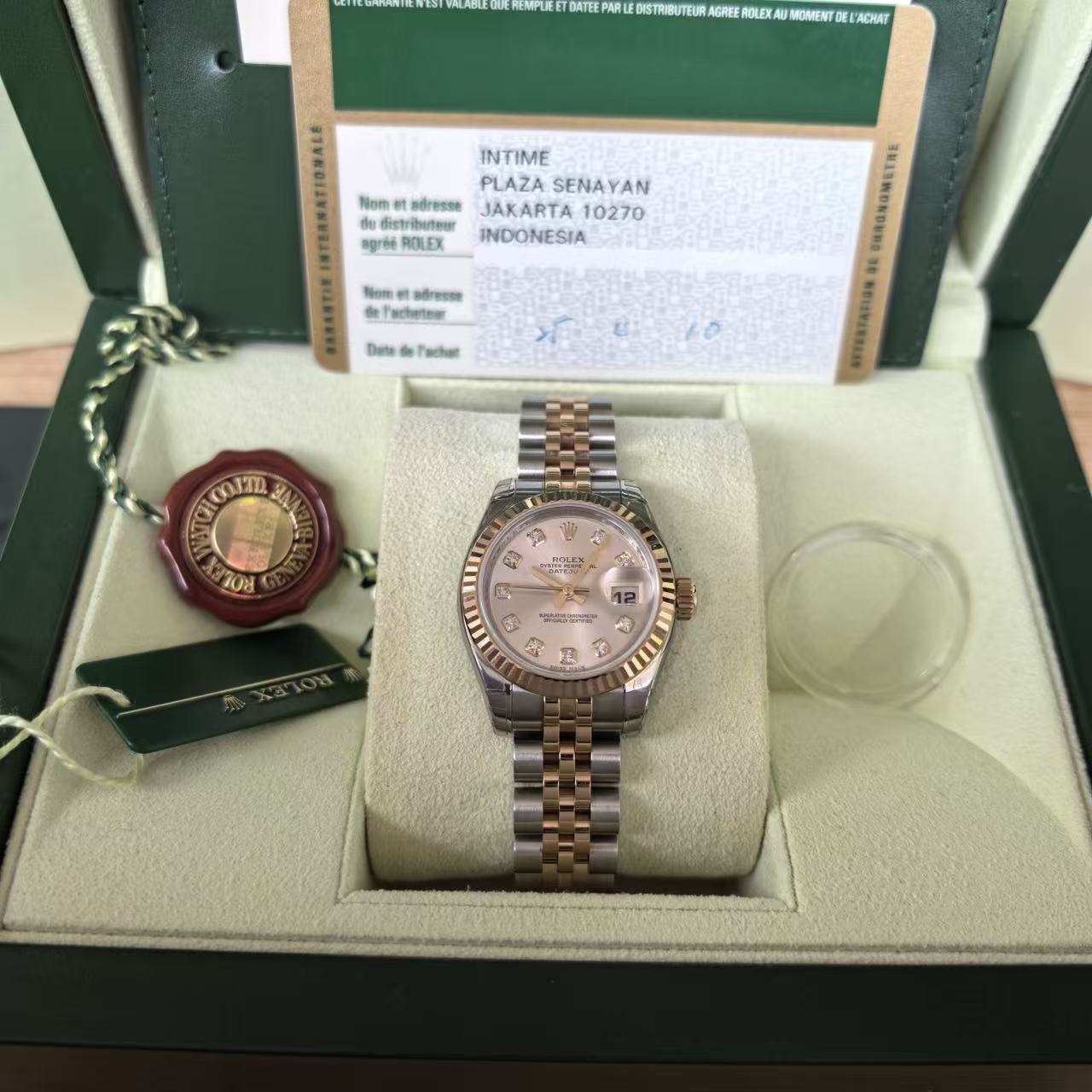 ✦ 劳力士 Rolex 女装日志型 26毫米 玫瑰金钢 m179171 (2010年全膜库存/带发票大全套)