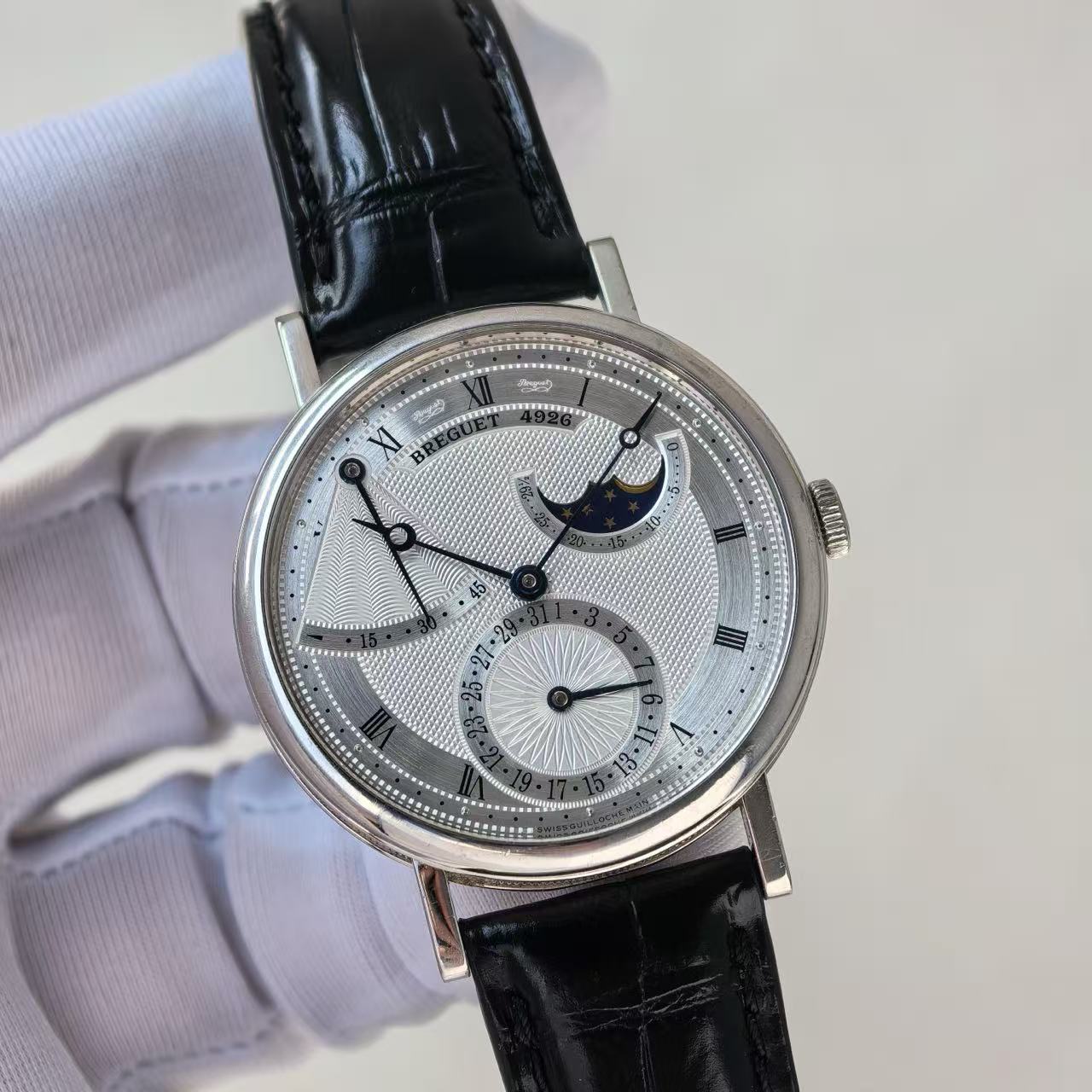 ✦ 宝玑 Breguet 经典系列 39毫米 18K白金 月相动储 7137BB/11/9V6 (新品极佳状态)