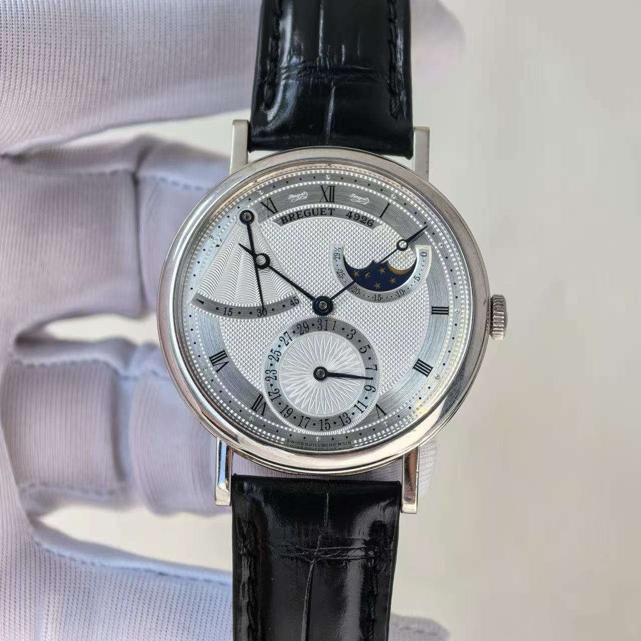 ✦ 宝玑 Breguet 经典系列 39毫米 18K白金 月相动储 7137BB/11/9V6 (新品极佳状态)