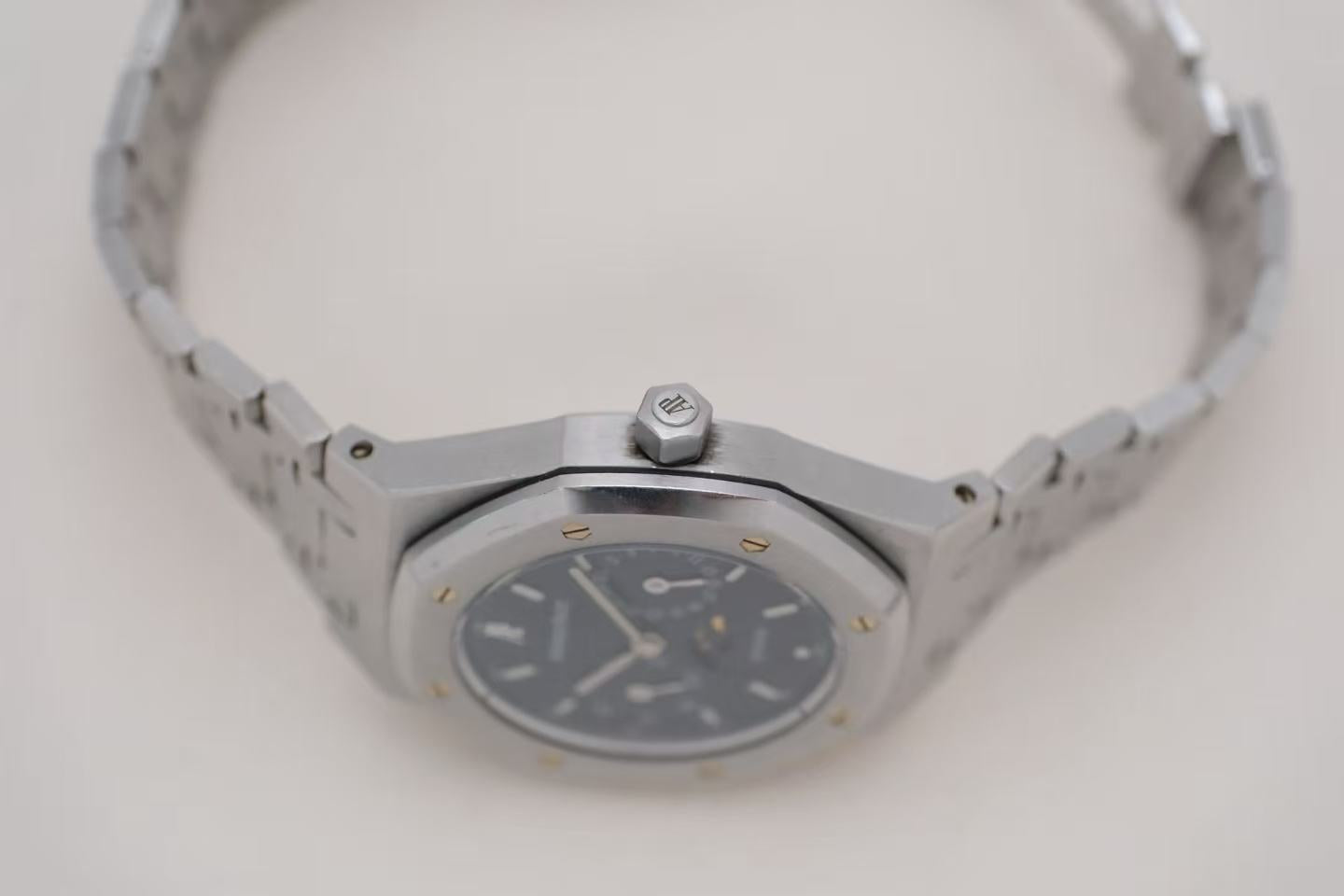 ✦ Audemars Piguet Royal Oak 36mm Rare Deep Blue Dial Moon Phase Calendar 25594ST.OO.0789ST.04 (2006 Policy)
