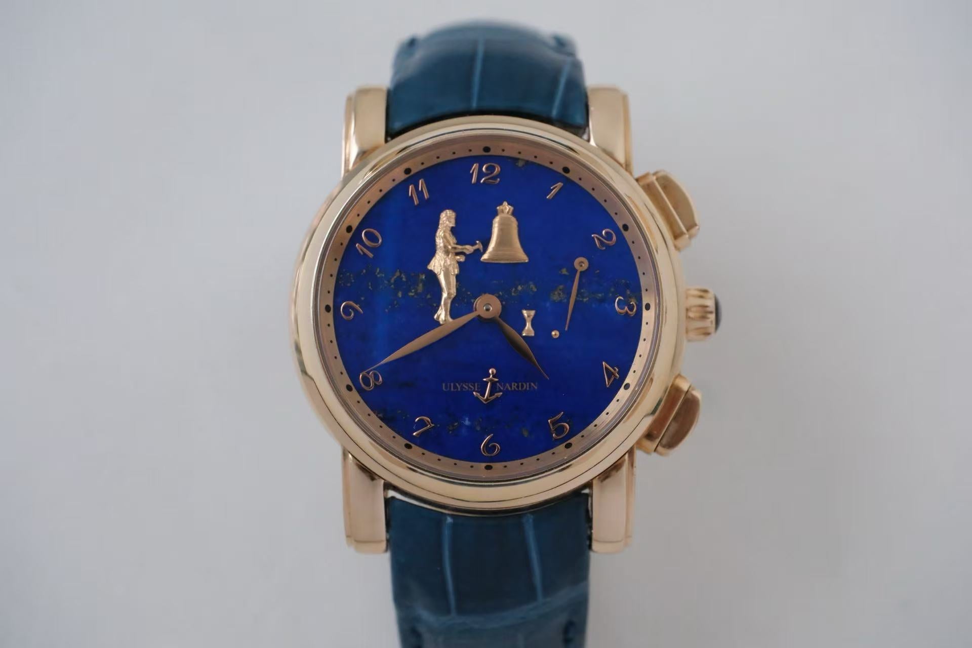 ✦ Ulysse Nardin Gilded Series 42mm 18K Rose Gold Single Minute Repeater with Lapis Lazuli Disc 6106-103/E3 (Complete Set)