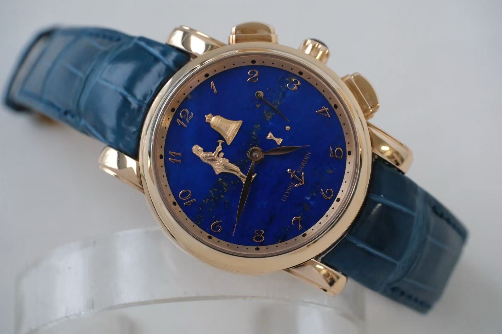 ✦ Ulysse Nardin Gilded Series 42mm 18K Rose Gold Single Minute Repeater with Lapis Lazuli Disc 6106-103/E3 (Complete Set)