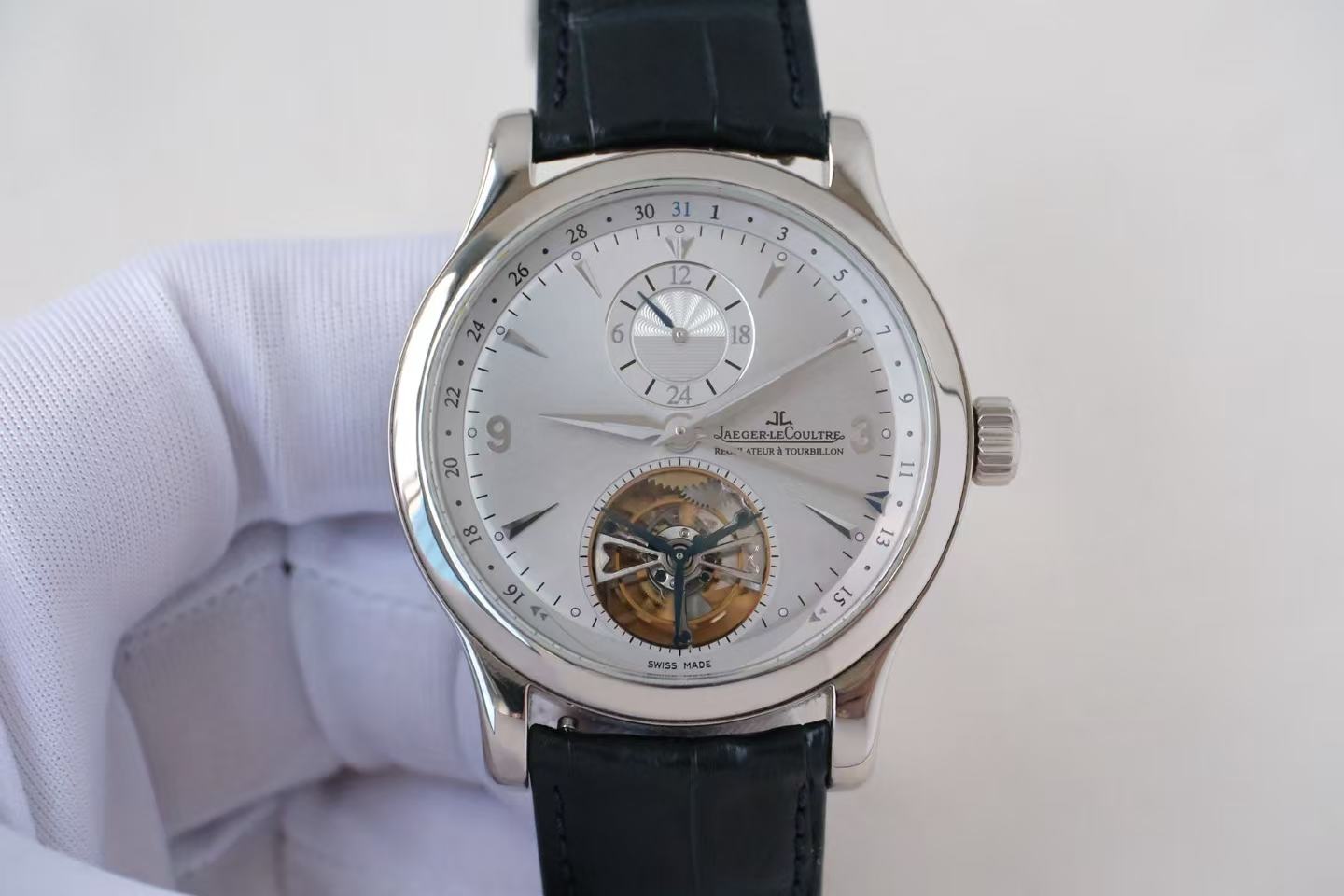 ✦ Jaeger-LeCoultre Master Collection 41.5mm 18K White Gold Standard Pointer Tourbillon Q1653440 (Excellent Condition)