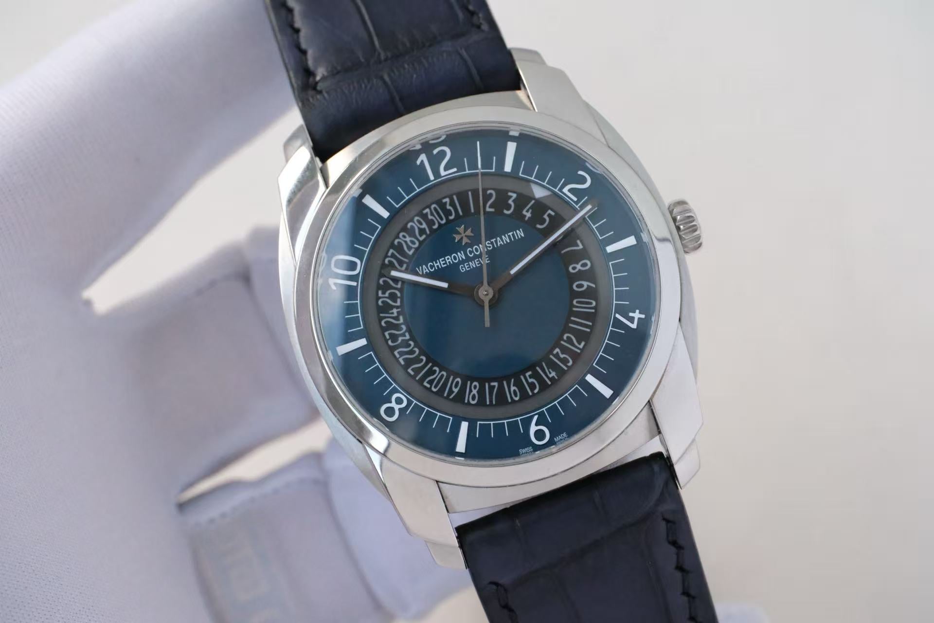 ✦ 江诗丹顿 Vacheron Constantin 奎德利系列 41x50.3毫米 不锈钢 蓝盘 4500S (近半价大漏)