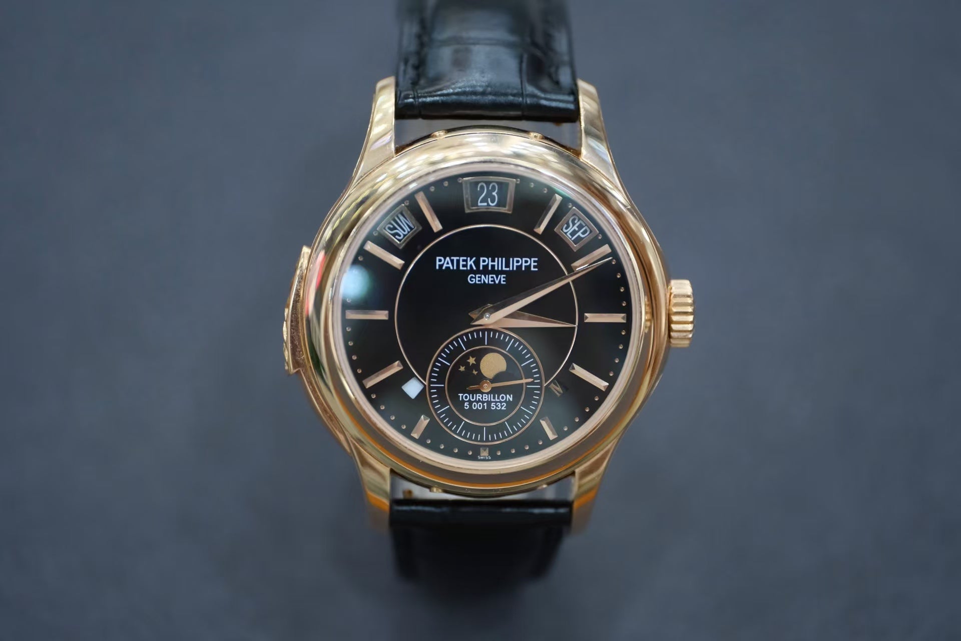 ✦ 百达翡丽 Patek Philippe 超级复杂功能系列 41毫米 18K玫瑰金 三问陀飞轮瞬跳万年历 5207R-001 (2013年全套)