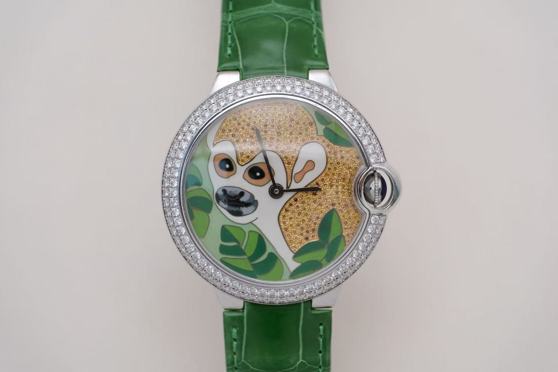 ✦ Cartier Ballon Bleu 42mm 18K White Gold Diamond-set Art Dial HPI00410 (Limited Edition of 50 Pieces/Complete Set)