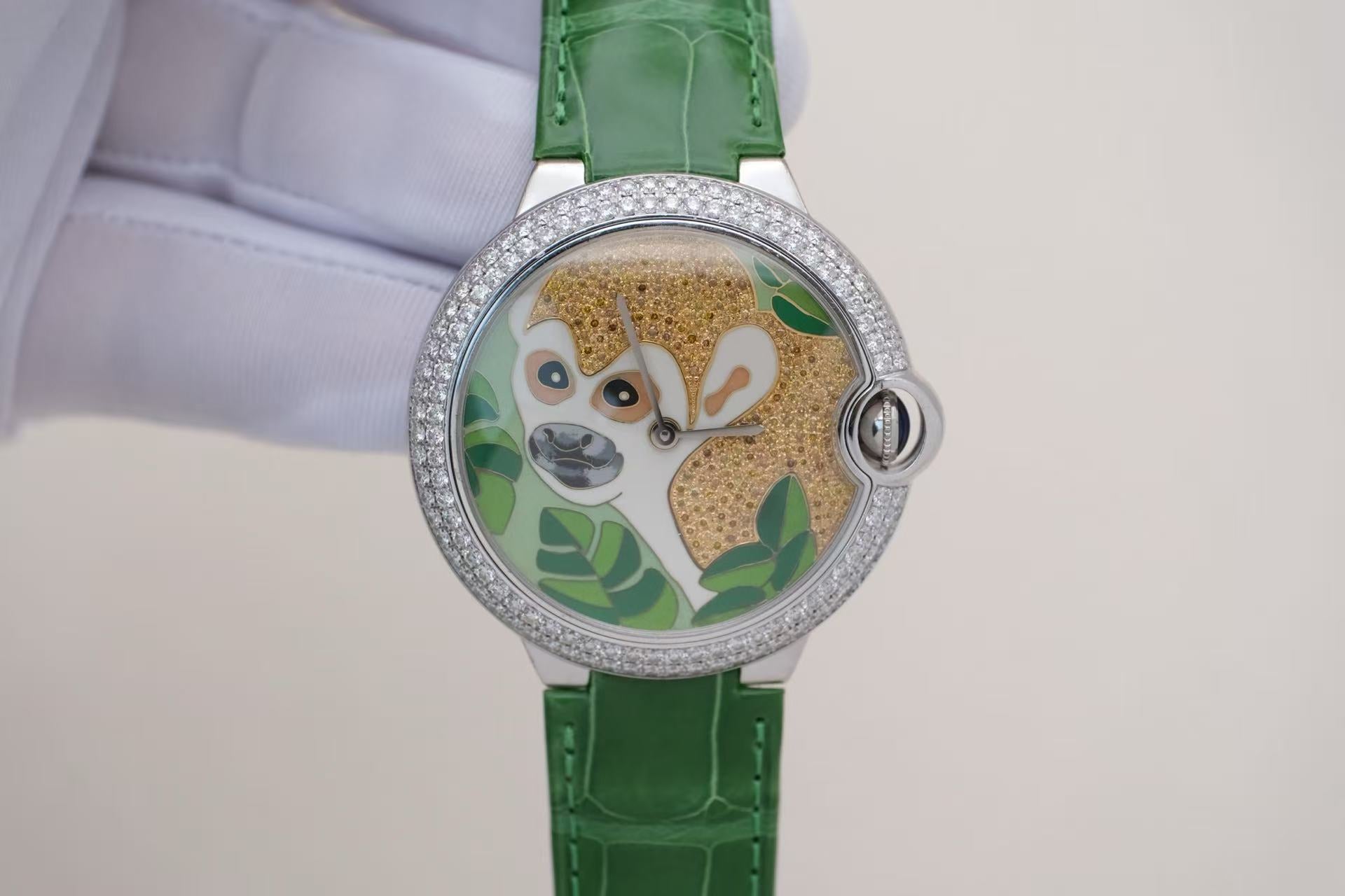 ✦ Cartier Ballon Bleu 42mm 18K White Gold Diamond-set Art Dial HPI00410 (Limited Edition of 50 Pieces/Complete Set)