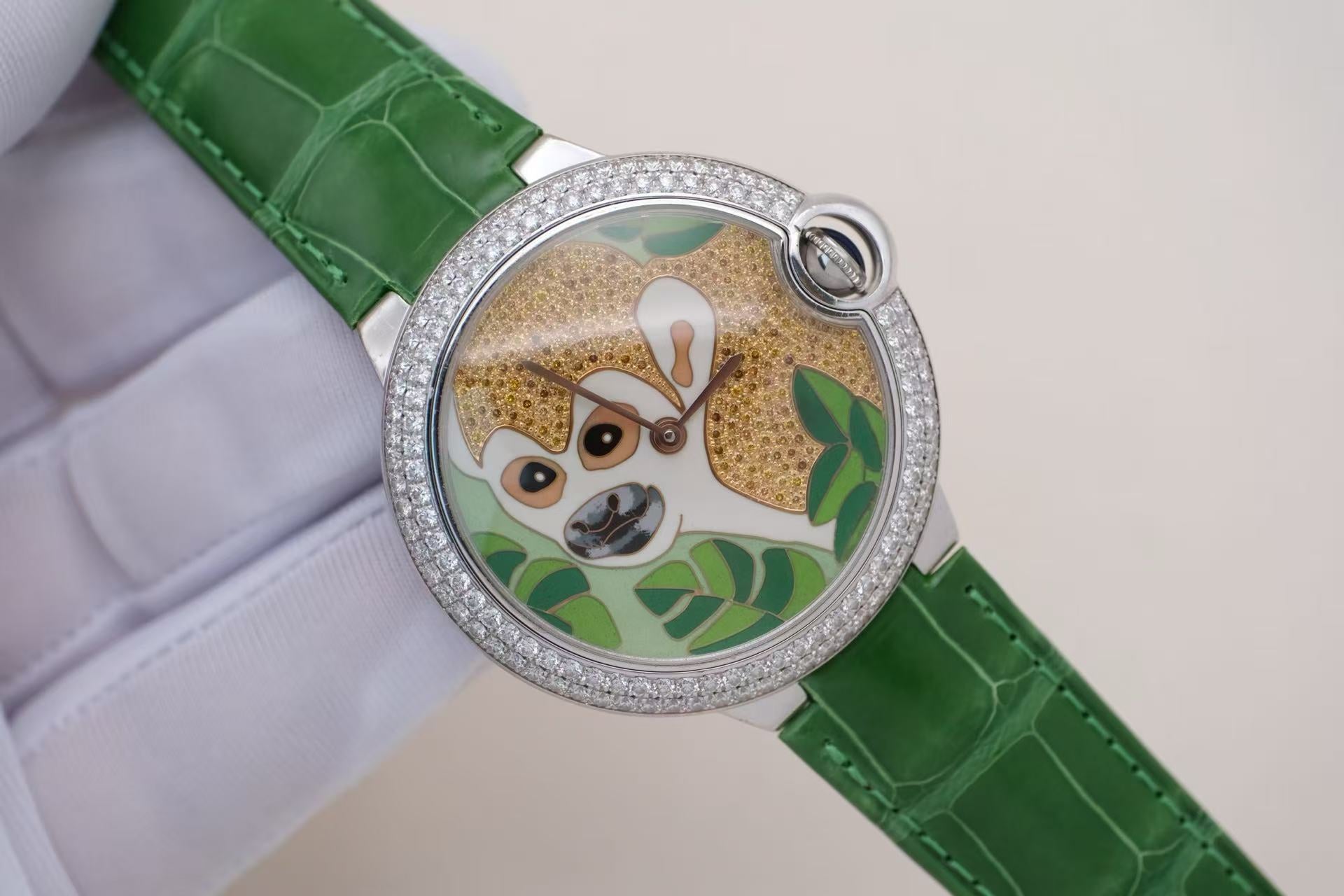 ✦ Cartier Ballon Bleu 42mm 18K White Gold Diamond-set Art Dial HPI00410 (Limited Edition of 50 Pieces/Complete Set)