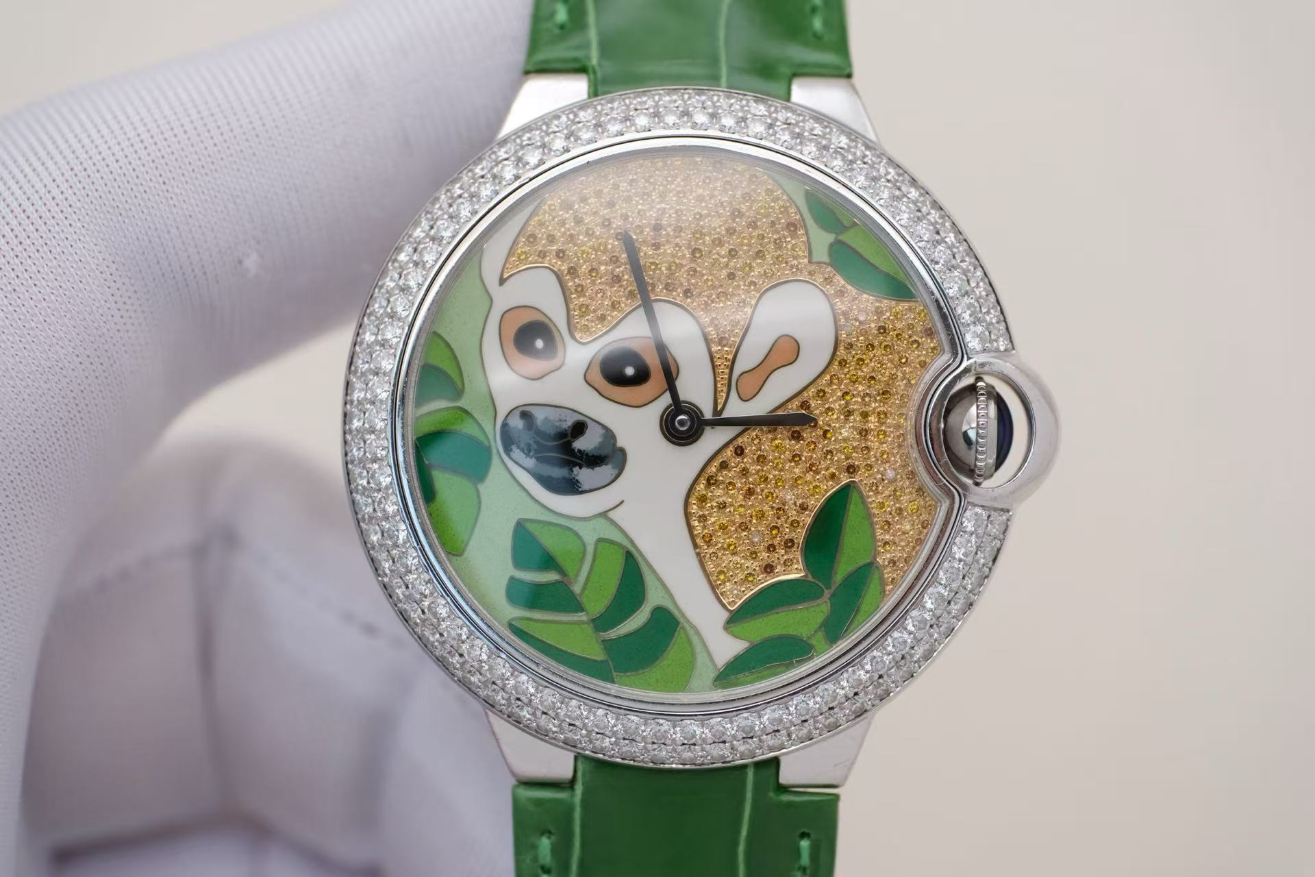 ✦ Cartier Ballon Bleu 42mm 18K White Gold Diamond-set Art Dial HPI00410 (Limited Edition of 50 Pieces/Complete Set)