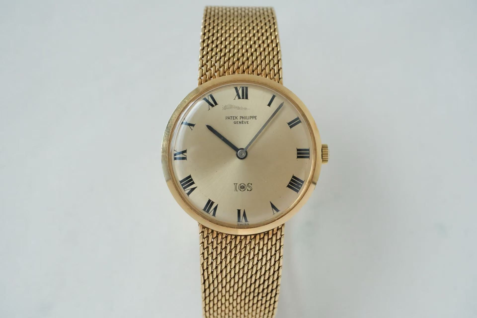 ✦ 百达翡丽 Patek Philippe IOS 定制版 33毫米 18K黄金 编织金带 型号 3562 (70年代精英奖章/现货)