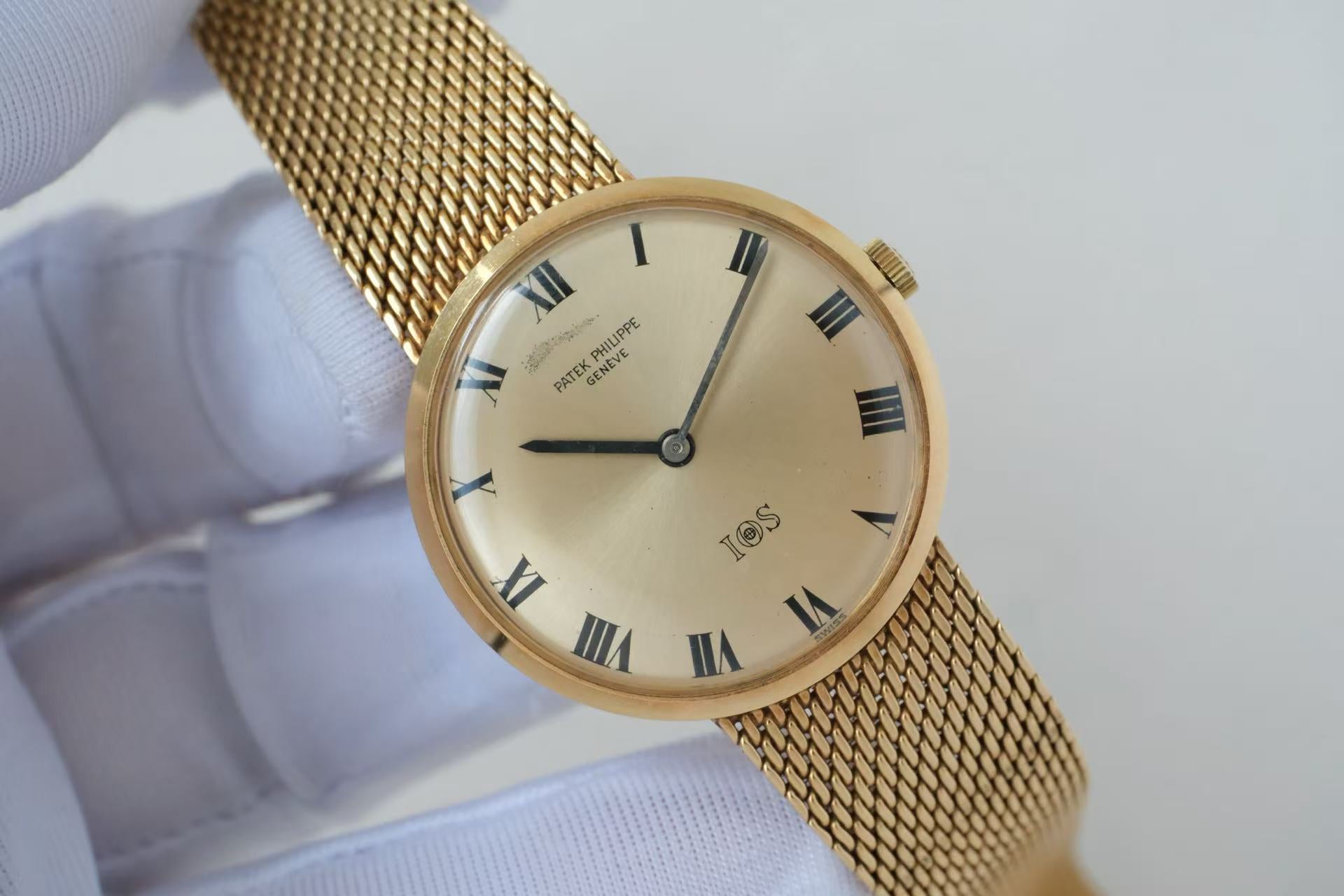 ✦ 百达翡丽 Patek Philippe IOS 定制版 33毫米 18K黄金 编织金带 型号 3562 (70年代精英奖章/现货)
