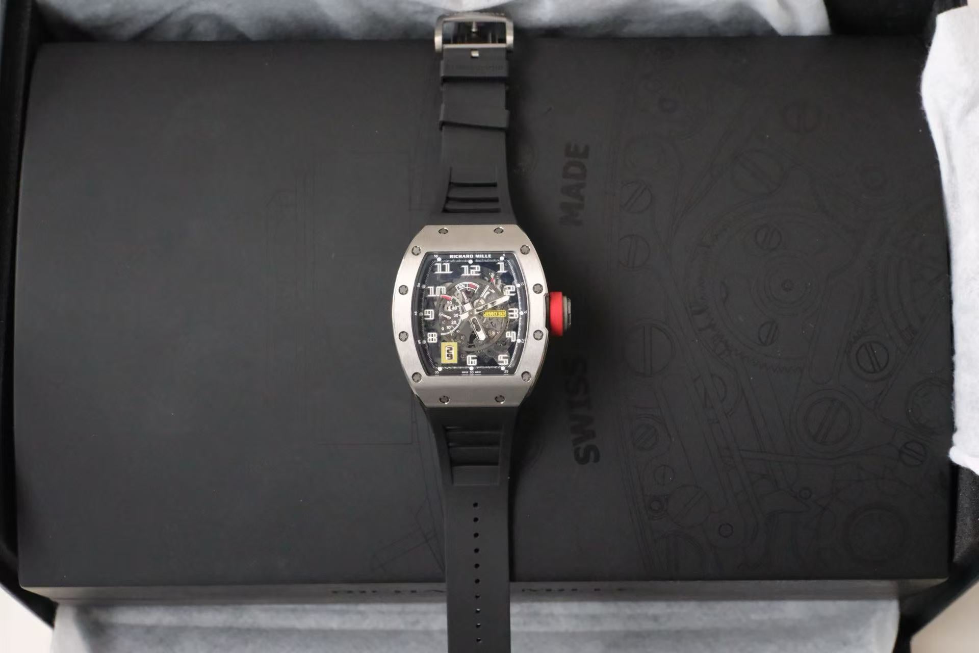 ✦ Richard Mille RM 030 Titanium Detachable Automatic Disc 50x42.7mm (2019 China Import Full Set/Unused)