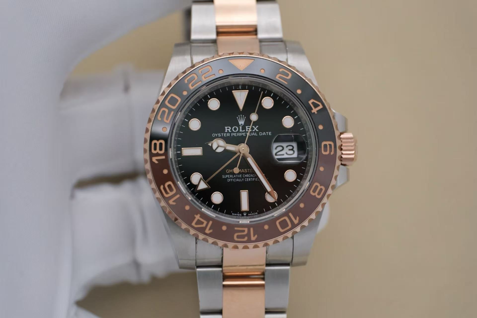 ✦ 劳力士 Rolex 格林尼治型 II 40毫米 玫瑰金钢 "沙士圈" m126711chnr-0002 (2025年3月全套全长/含收据)
