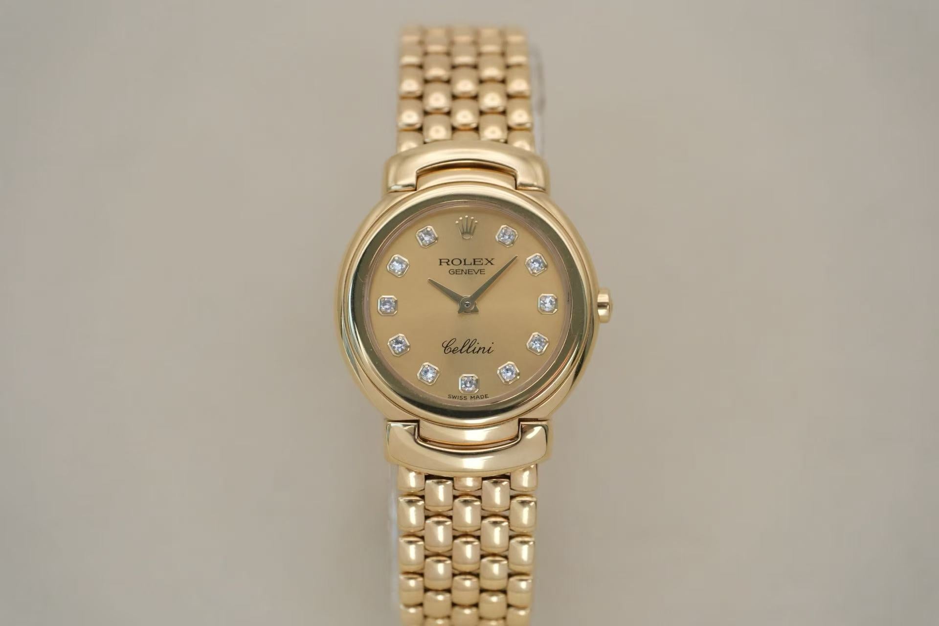 ✦ Rolex Cellini 26mm 18K Yellow Gold Diamond-Dial Quartz Women's Watch 6621 (Elegant Art/Single Watch Available Now)