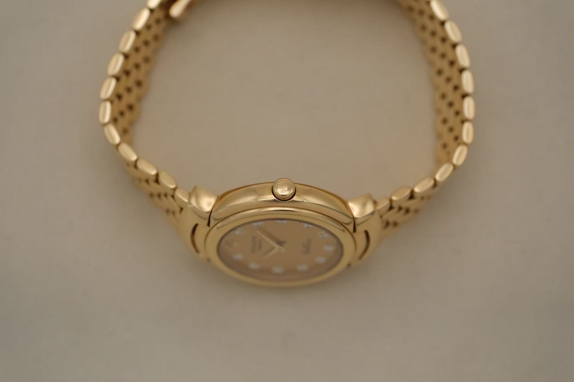 ✦ 劳力士 Rolex 切利尼系列 26毫米 18K黄金 奢华钻面 石英女表 6621 (优雅艺术/单表现货)