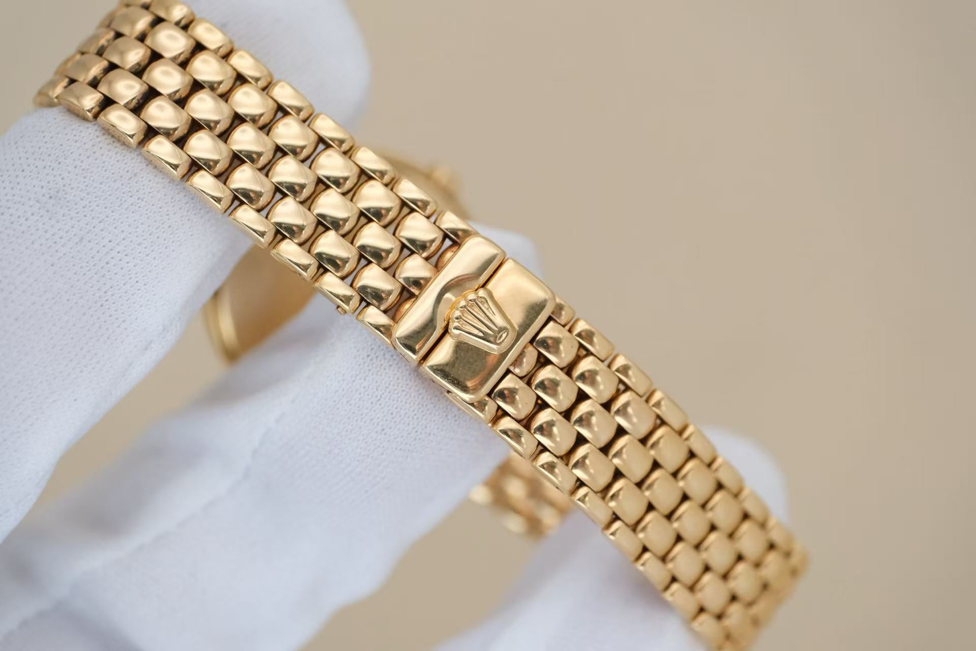 ✦ 劳力士 Rolex 切利尼系列 26毫米 18K黄金 奢华钻面 石英女表 6621 (优雅艺术/单表现货)