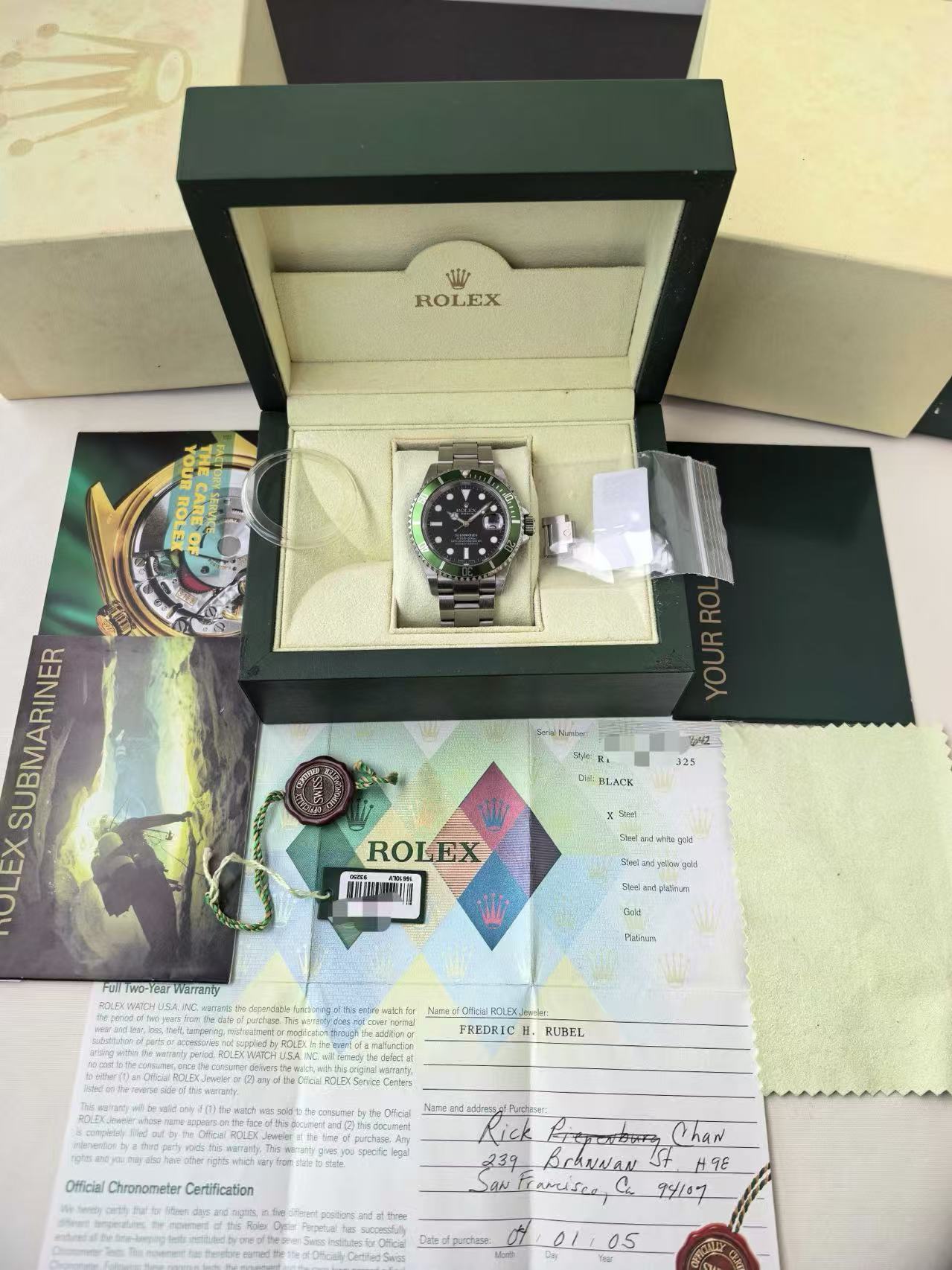 ✦ 劳力士 Rolex 潜航者型 40毫米 精钢 铝圈绿水鬼 Kermit 16610LV