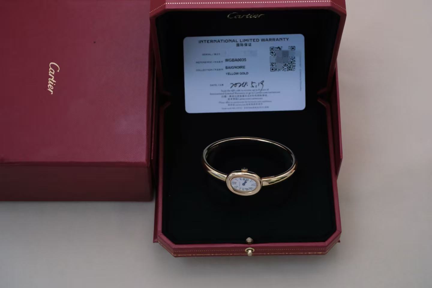 ✦ 卡地亚 Cartier Baignoire 浴缸系列 Mini WGBA0035 18K黄金 石英女表