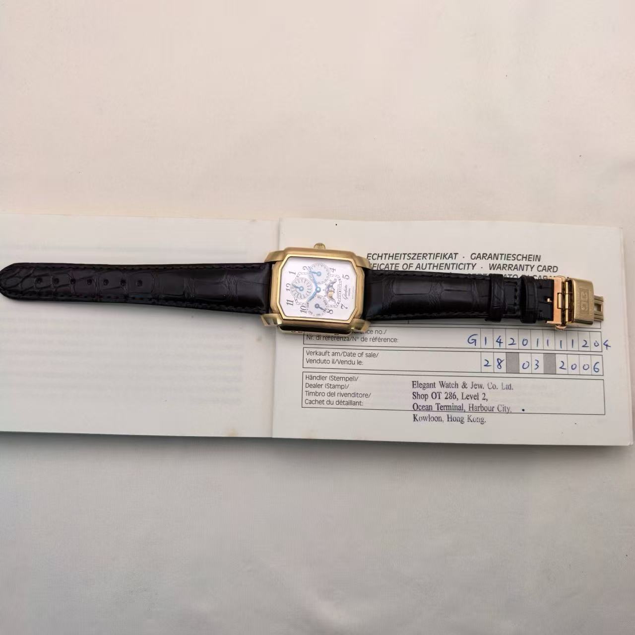✦ 格拉苏蒂原创 Glashütte Original 1-42-01-11-12-04 36.3x40毫米 18K金 年历 手动机械