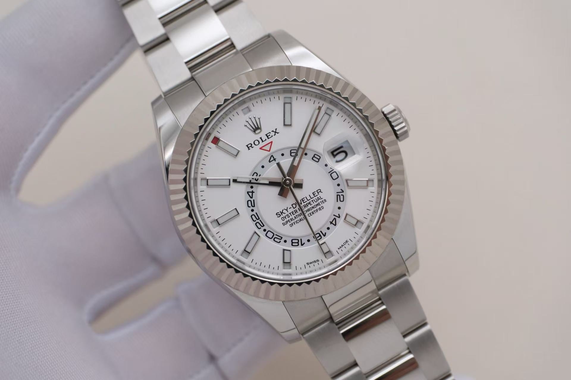 ✦ 劳力士 Rolex 纵航者型 326934 42毫米 白金钢 白盘 自动机械