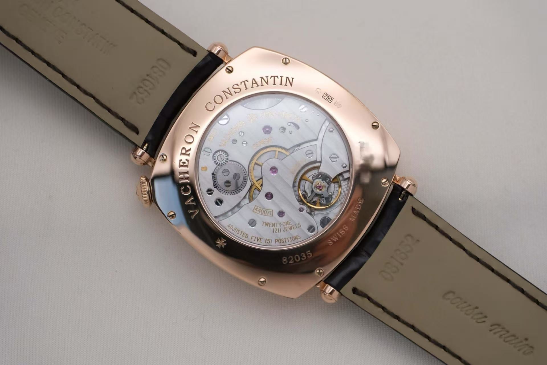 ✦ Vacheron Constantin Historic Masterpiece 82035 40mm 18K Pink Gold Off-center Dial Manual Winding Watch