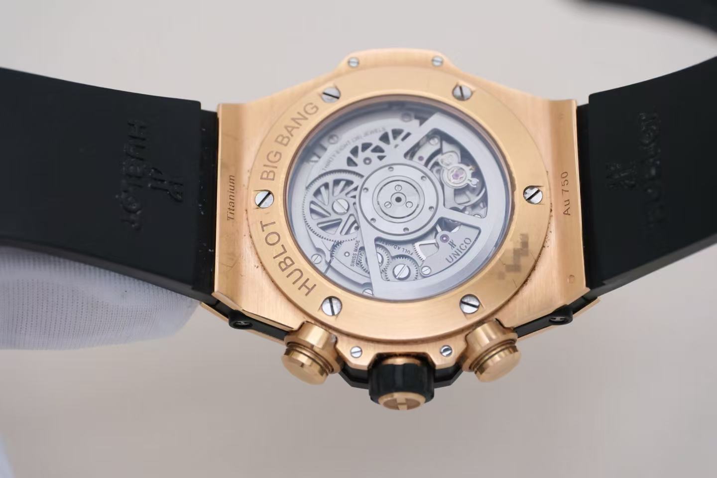 ✦ Hublot Big Bang 411.OX 45mm 18K King Gold Original Square Diamond Bezel Automatic Mechanical Chronograph