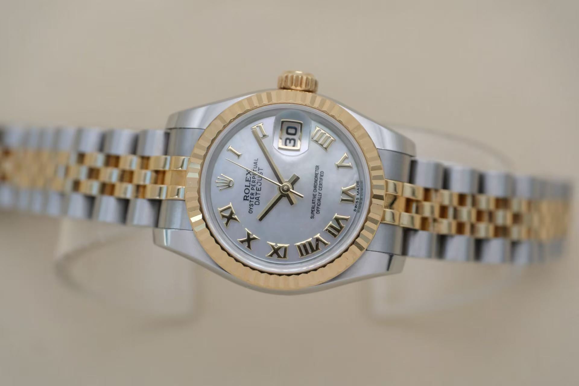 ✦ Rolex Lady-Datejust 179173 26mm Two-Tone Mother-of-Pearl Dial Roman numerals Automatic Mechanical Watch