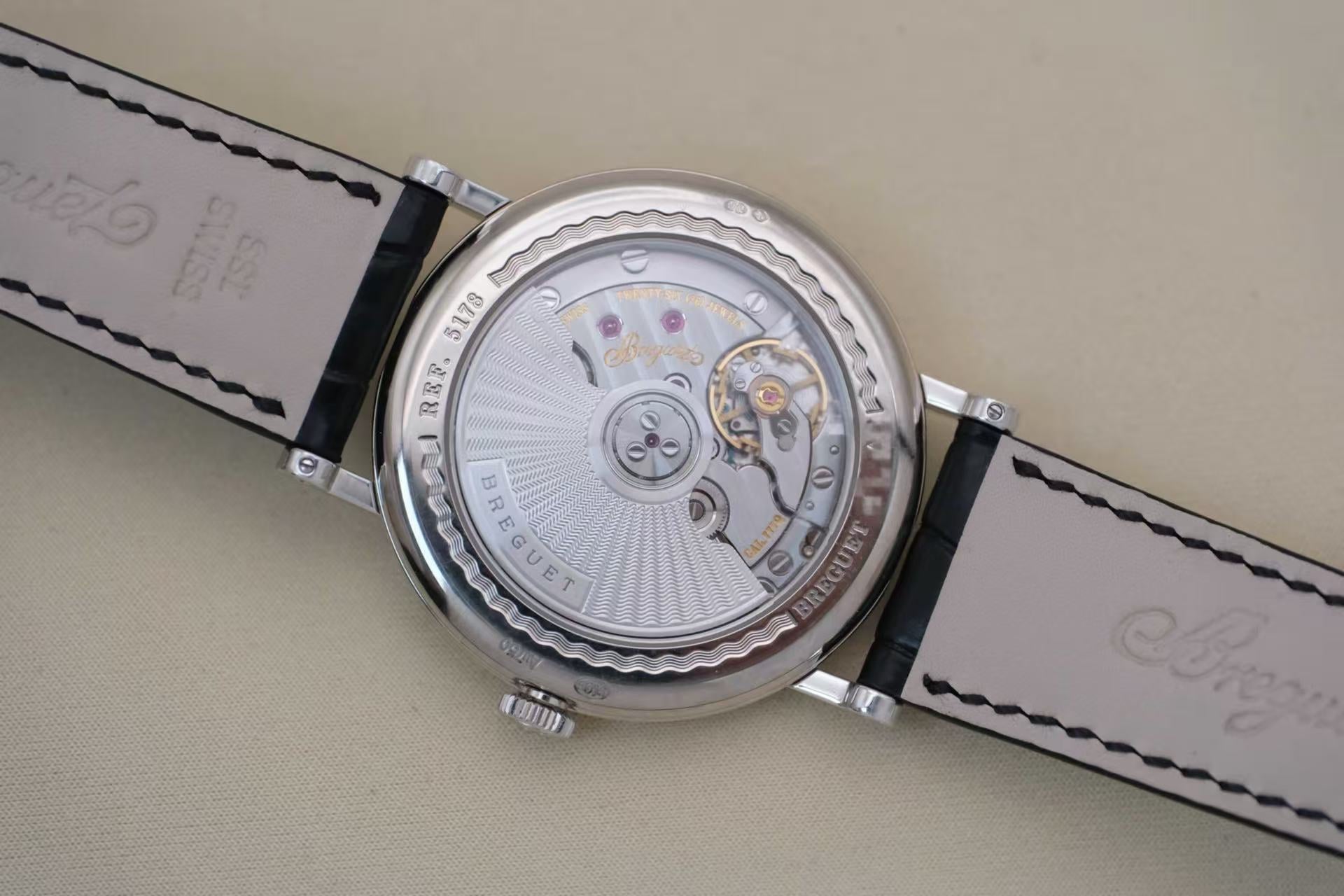 ✦ 宝玑 Breguet 经典系列 5178BB 38毫米 18K白金 珐琅盘 镶钻 自动机械