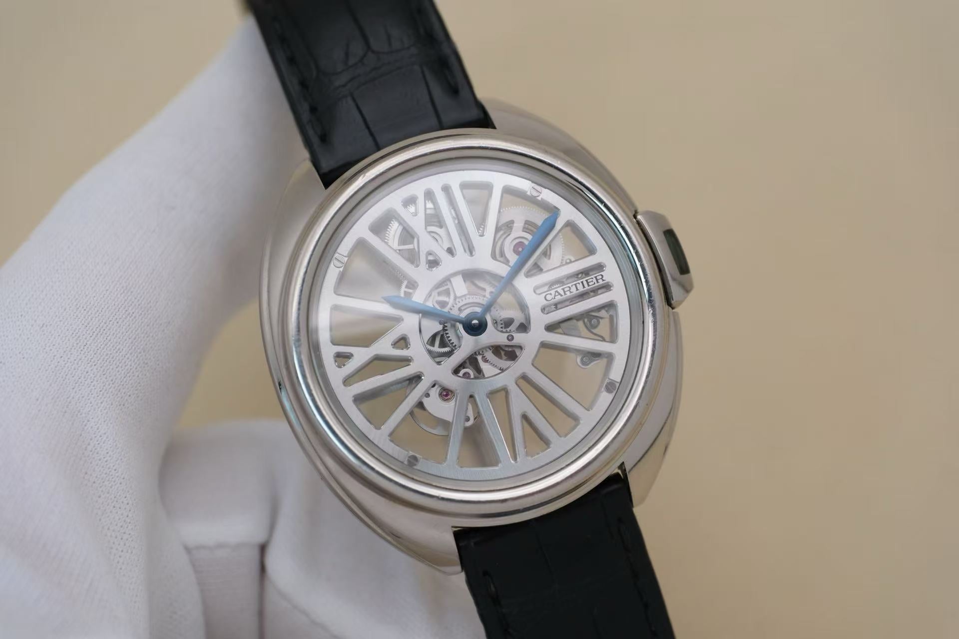 ✦ Cartier Key Series WHCL0008 41mm Pd950 Palladium Skeleton Disc Automatic Mechanical