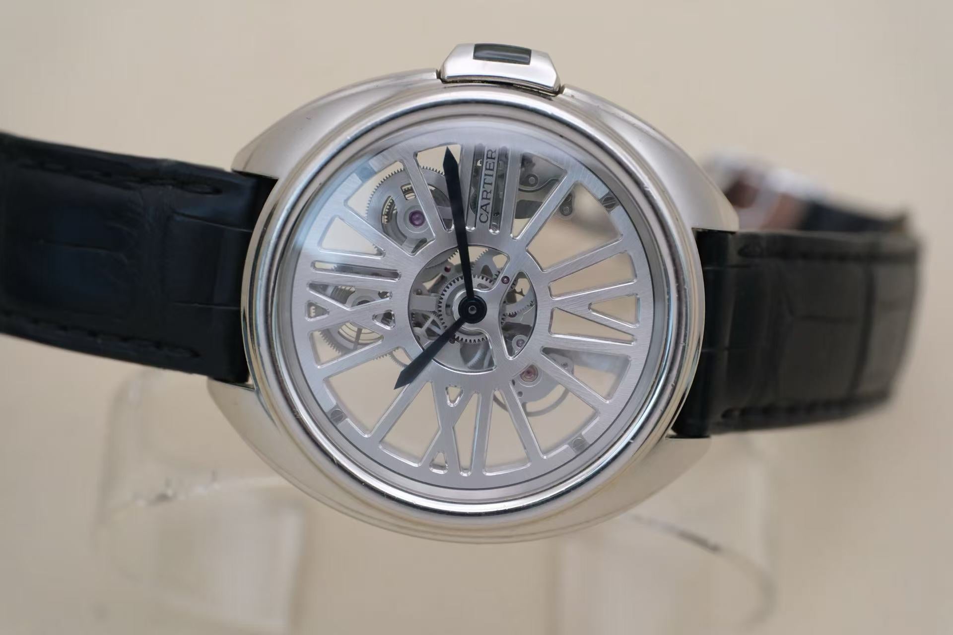 ✦ Cartier Key Series WHCL0008 41mm Pd950 Palladium Skeleton Disc Automatic Mechanical