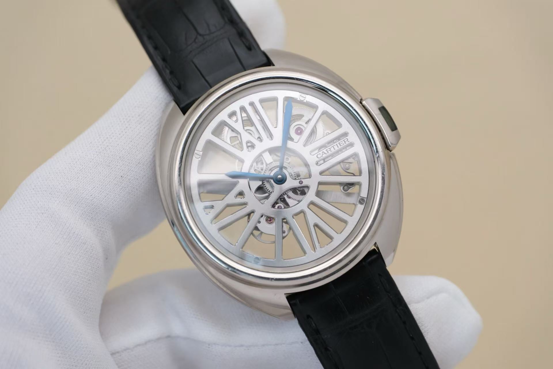 ✦ Cartier Key Series WHCL0008 41mm Pd950 Palladium Skeleton Disc Automatic Mechanical