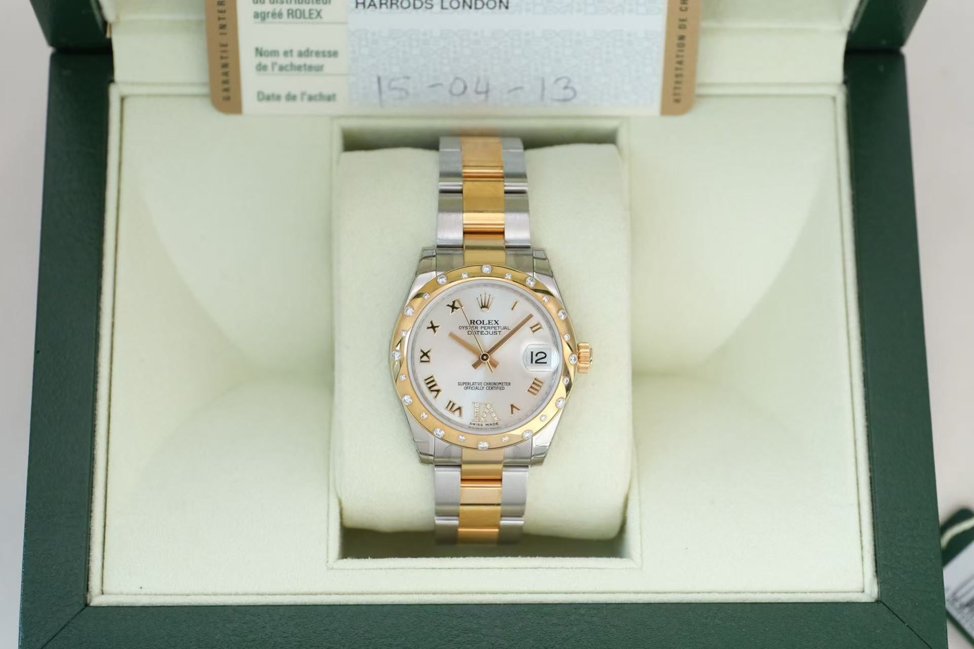✦ 劳力士 Rolex 日志型 178343 31毫米 间金 散钻表圈 罗马字 自动机械