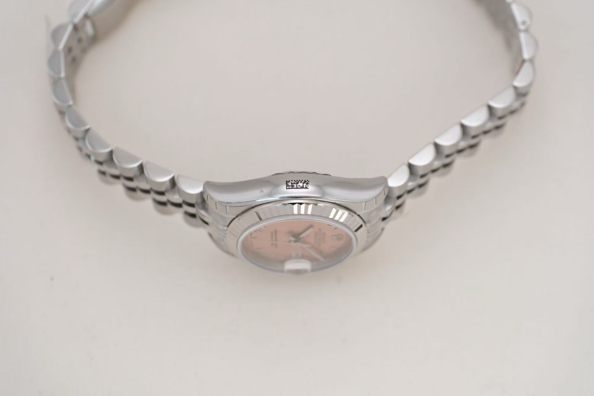 ✦ Rolex Lady-Datejust 179174 26mm 18K White Gold Bezel Pink Dial Roman numerals Automatic Mechanical Watch