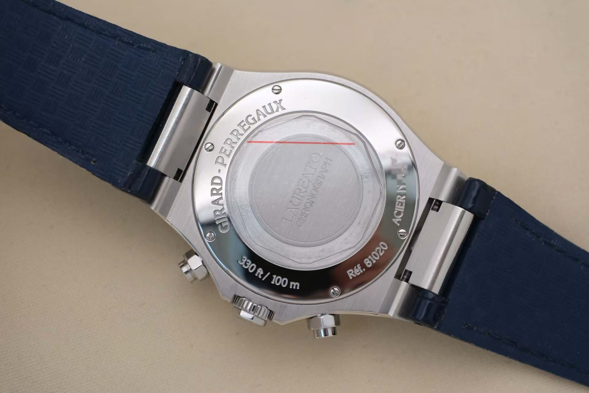 ✦ Girard-Perregaux Laureate Series 81020 42mm Stainless Steel Blue Dial Automatic Mechanical Chronograph