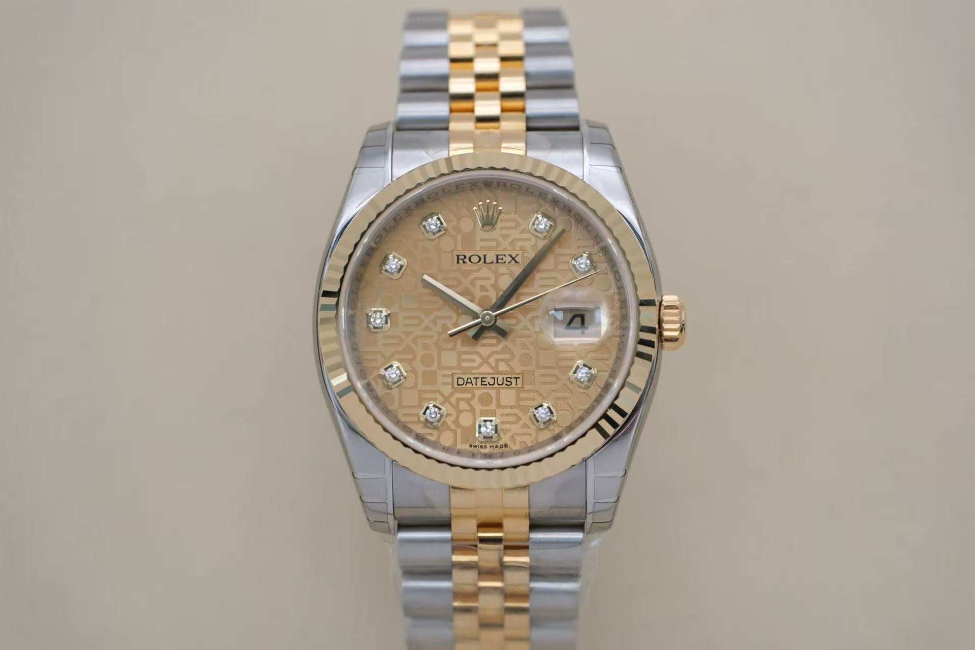 ✦ 劳力士 Rolex 日志型 116233 36毫米 黄金钢 镶钻电脑面 自动机械