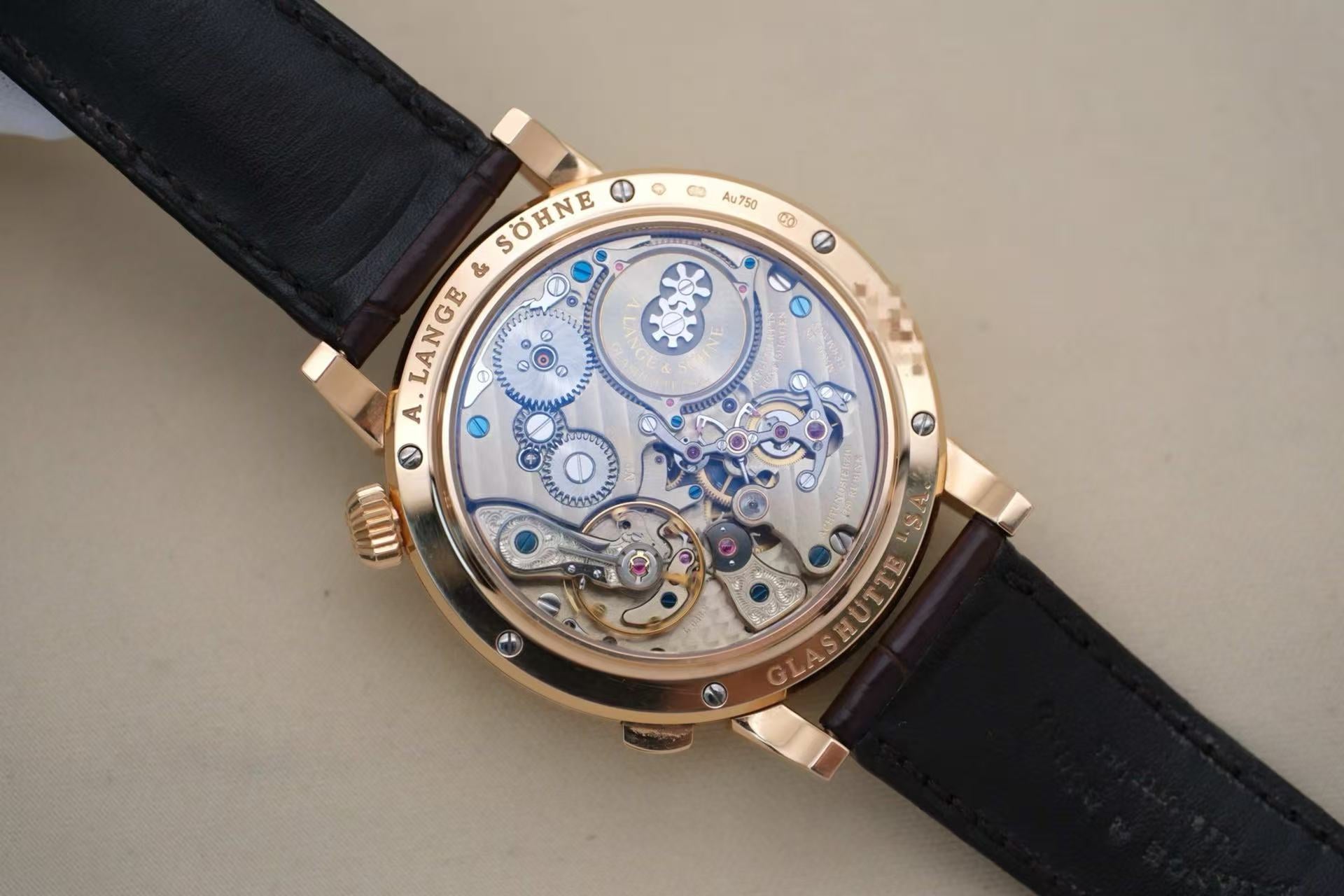 ✦ A. Lange & Söhne Owl 145.032 44.2mm 18K Rose Gold Jumping Marker, Winding Manual Mechanical