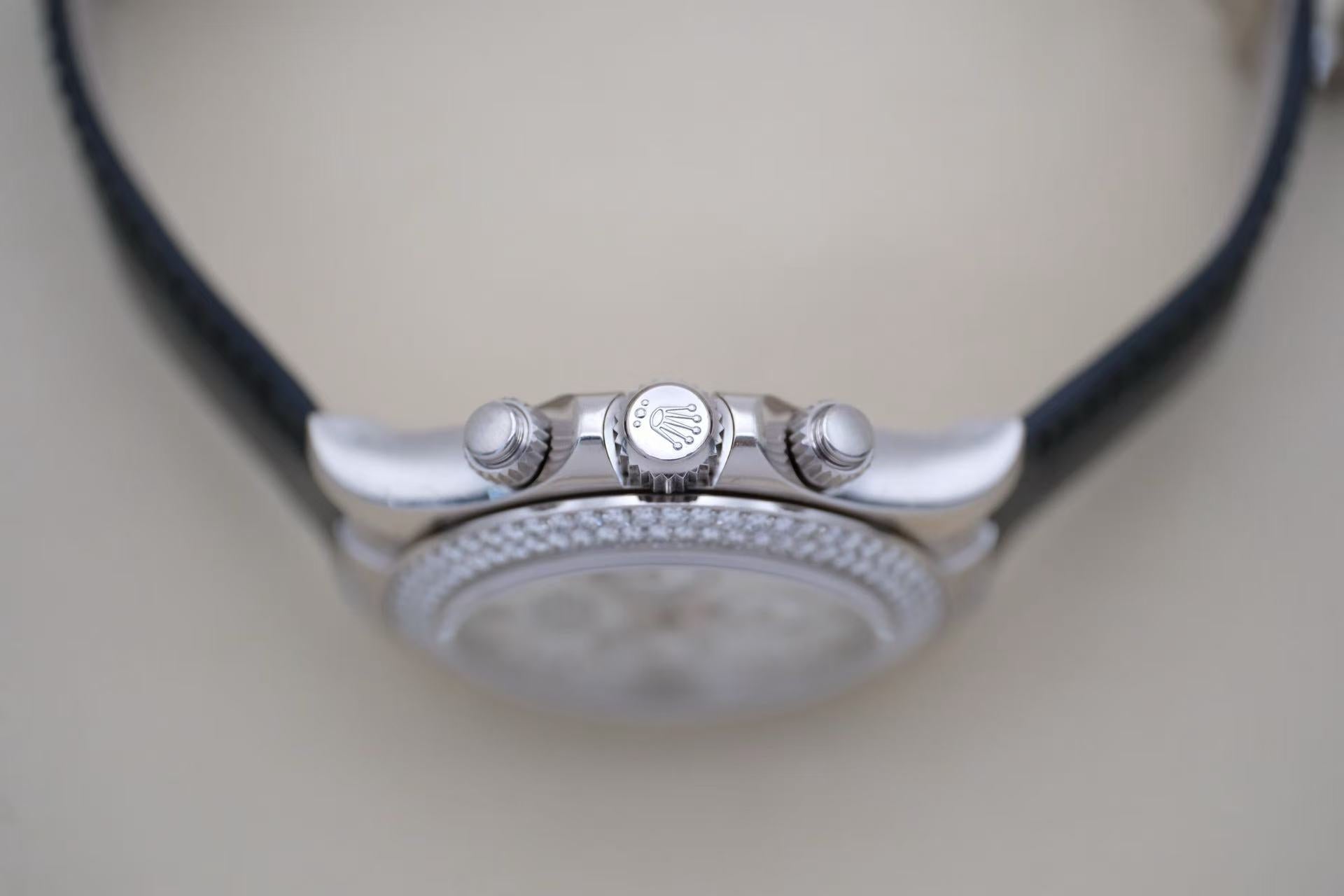 ✦ Rolex Cosmograph Daytona 116589 RBR8 40mm 18K White Gold Mother-of-Pearl Diamond Automatic Mechanical