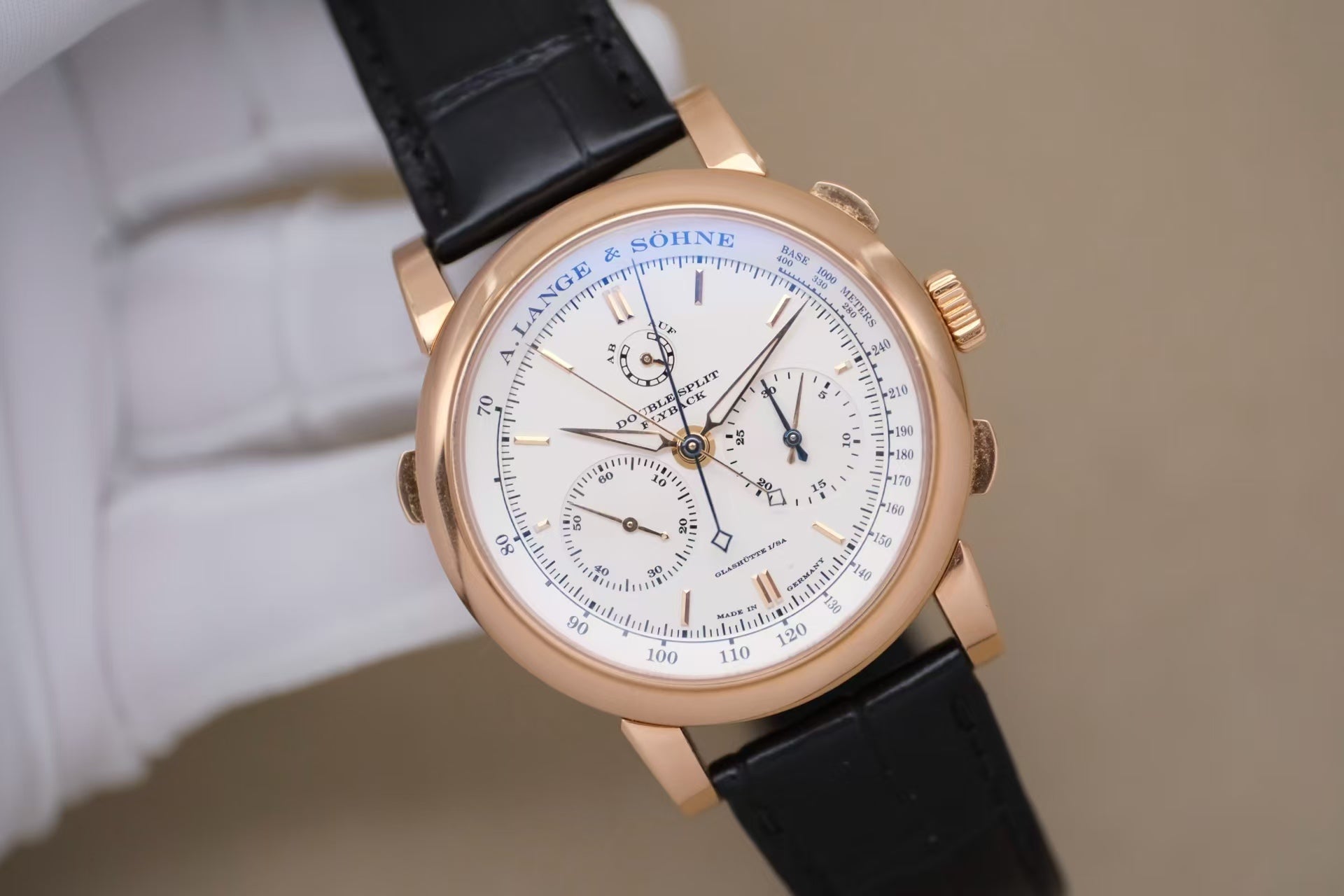 ✦ A. Lange & Söhne SAXONIA 404.032 43mm 18K Rose Gold Split-Seconds Chronograph