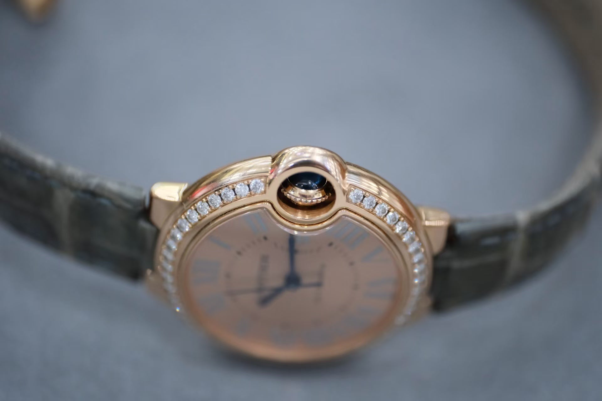 ✦ 卡地亚 Cartier 蓝气球 WJBB0076 33毫米 18K玫瑰金 镶钻 自动机械